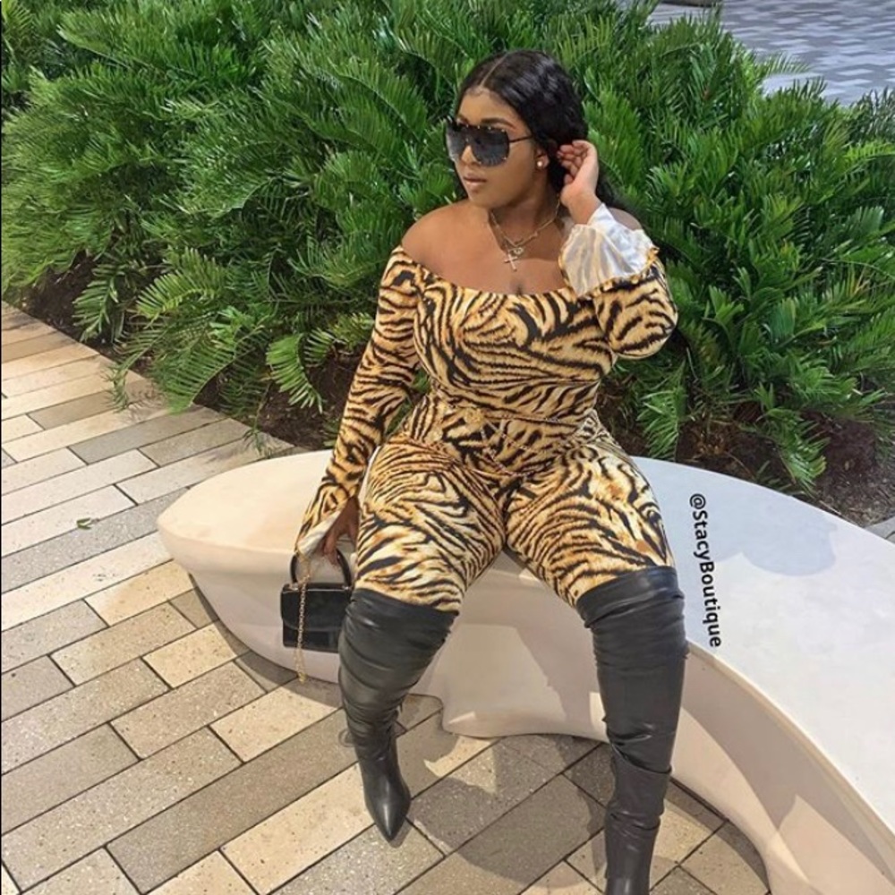 Tiger  print jumpsuit